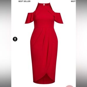 City Chic- Love Siren Dress - Siren Red